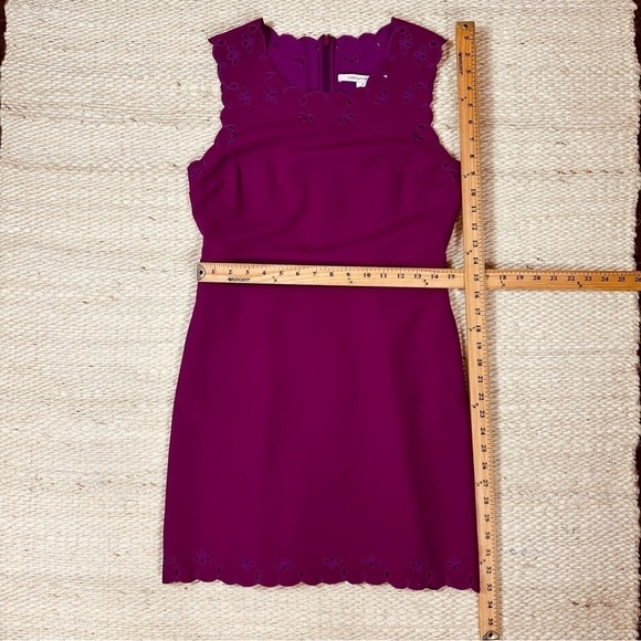 Diane von Furstenberg Dress Sz 6 Caralyn Cutout A-Line Magenta - Picture 10 of 16